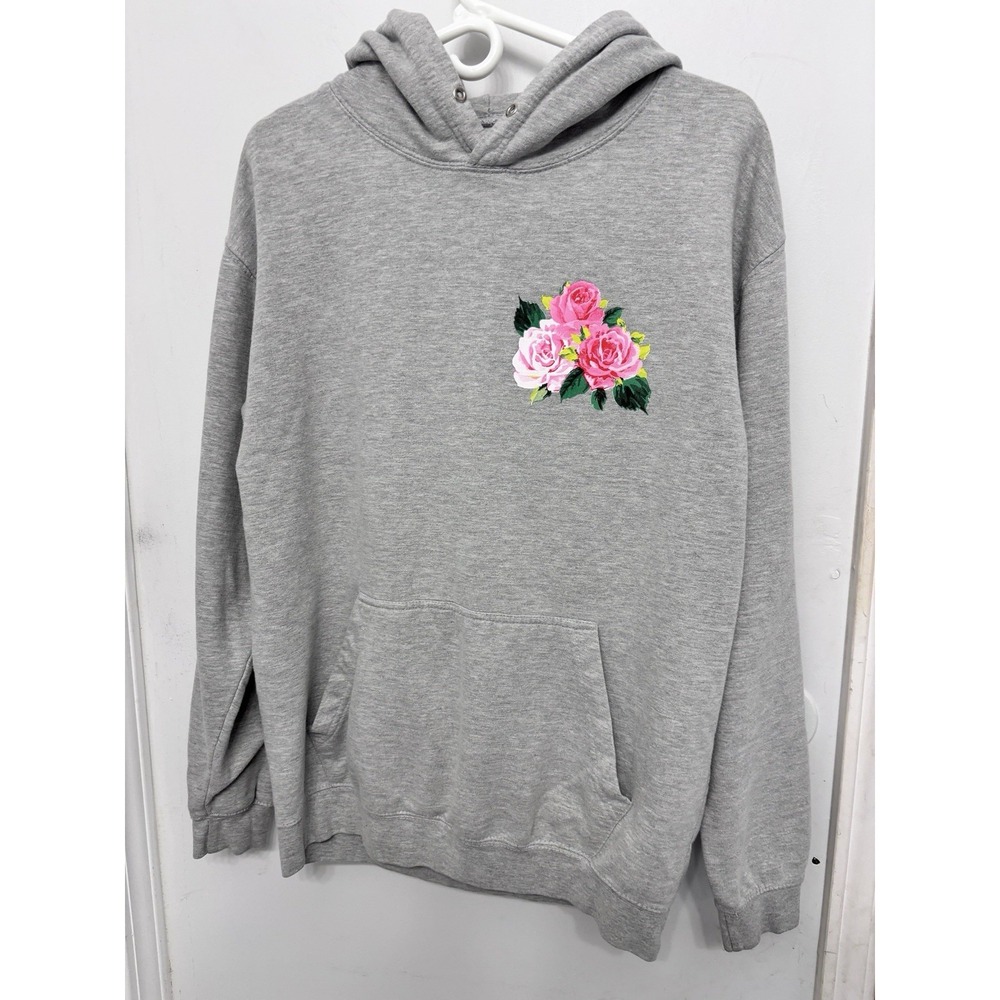 Call Your Mother Gray Large Hoodie Pocket Roses Chinese Harmony 46x28 (see desc)